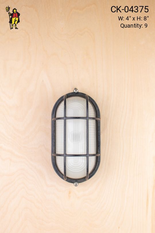 Small Black Plastic Cage Wall Scone