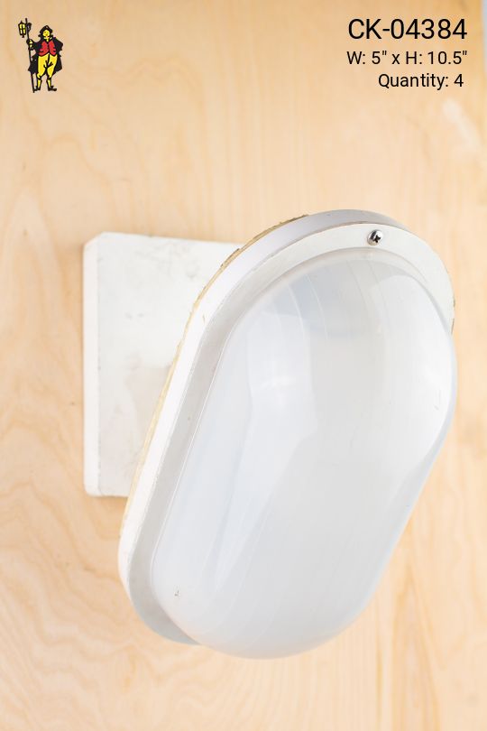 White Plastic Spotlight Wall Sconce