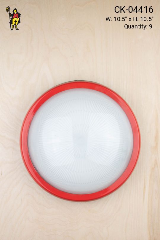 Red Plastic Wall Sconce