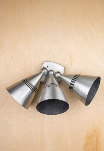 Three Bullet Reflector Wall Sconce