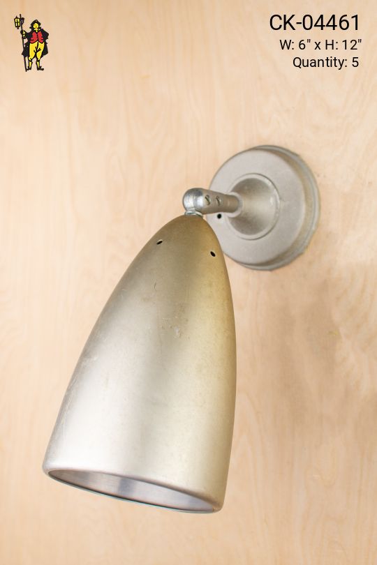 Simple Silver Single Light Bullet Reflector Wall Sconce