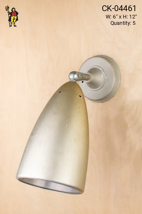 Simple Silver Single Light Bullet Reflector Wall Sconce