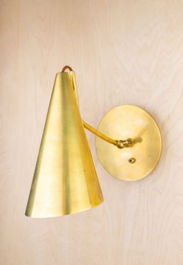 Brass Single Spotlight Wall Sconce