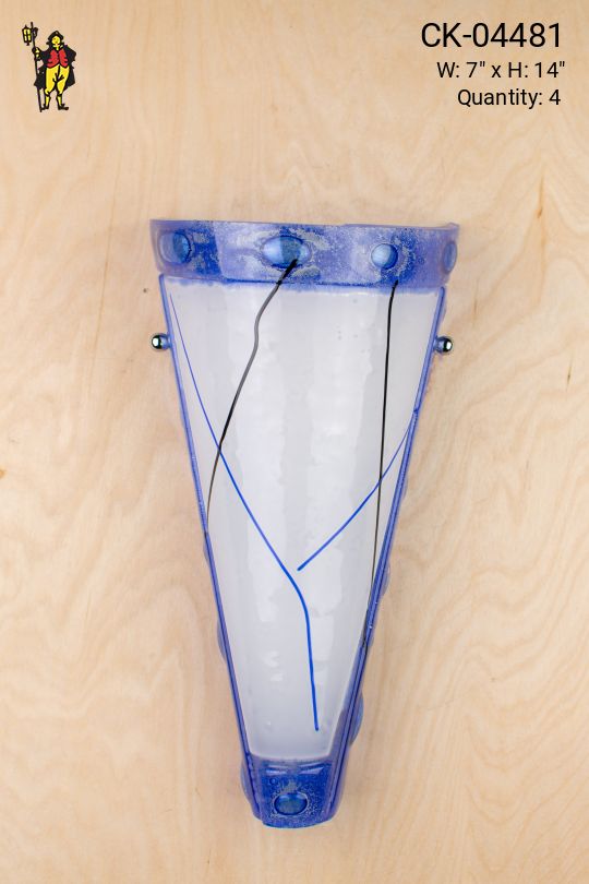 Painted Glass Pocket Wall Sconce