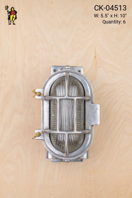 Small Silver Metal Cage Wall Sconce