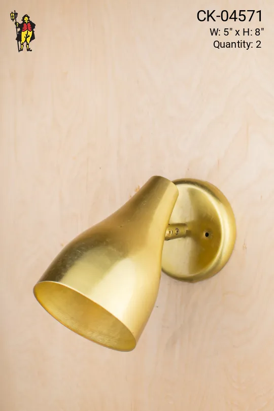 Bullet Reflector Brass Wall Sconce