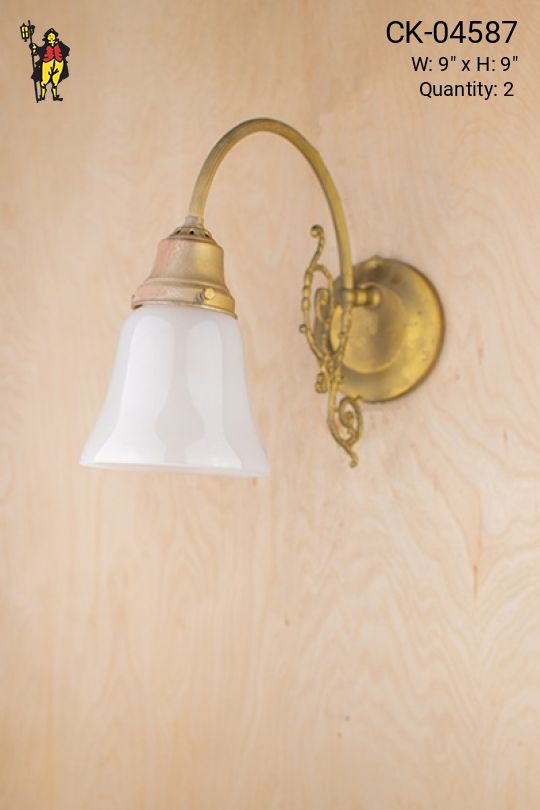 Curved Arm Single Light Wall Sconce