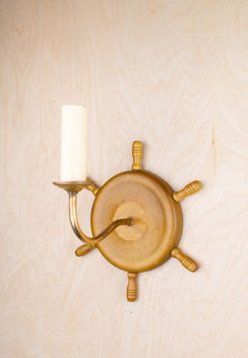 Ship Wheel Wall Sconce