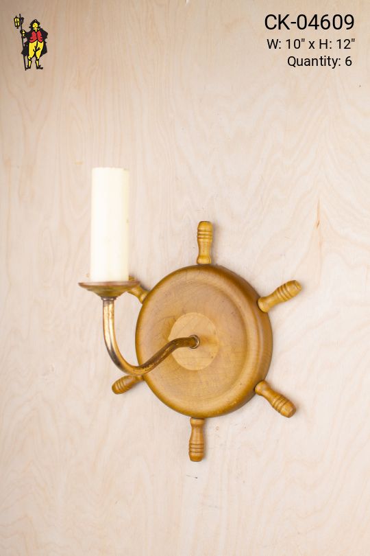 Ship Wheel Wall Sconce