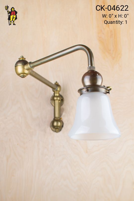Adjustable Antique Brass Wall Sconce