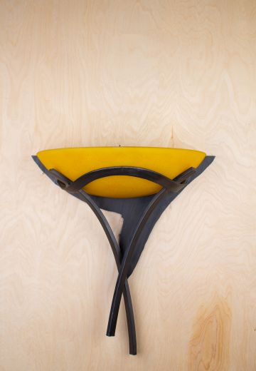 Gothic Wall Sconce w/Amber Glass Bowl