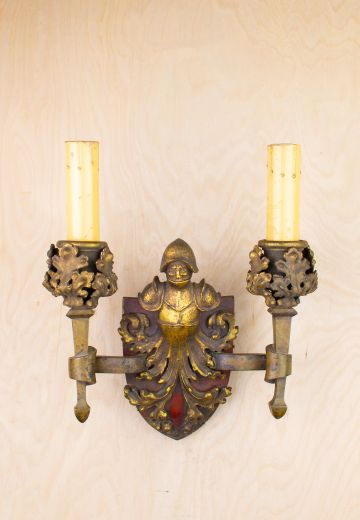 Knight Two Candle Wall Sconce