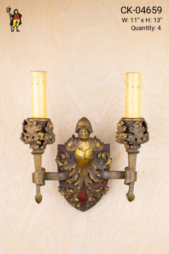 Knight Two Candle Wall Sconce