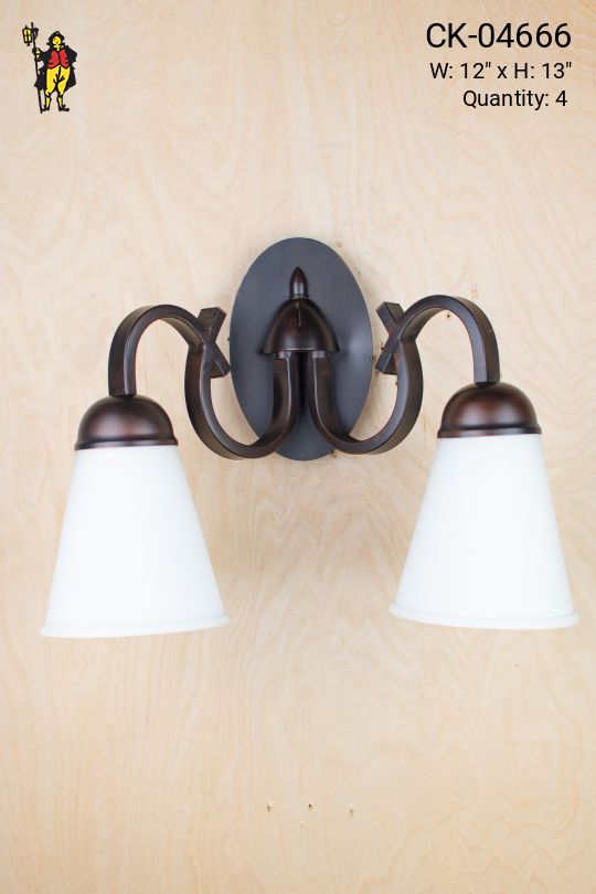 Bronze Two Light Wall Sconce