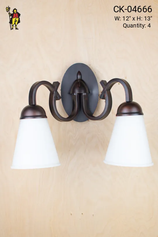 Bronze Two Light Wall Sconce