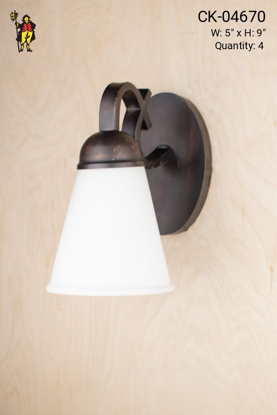 Bronze Single Downlight Wall Sconce