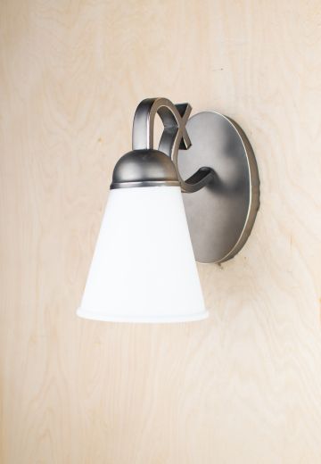 Nickel Single Downlight Wall Sconce