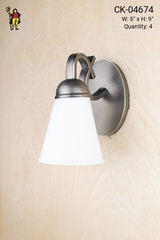 Nickel Single Downlight Wall Sconce