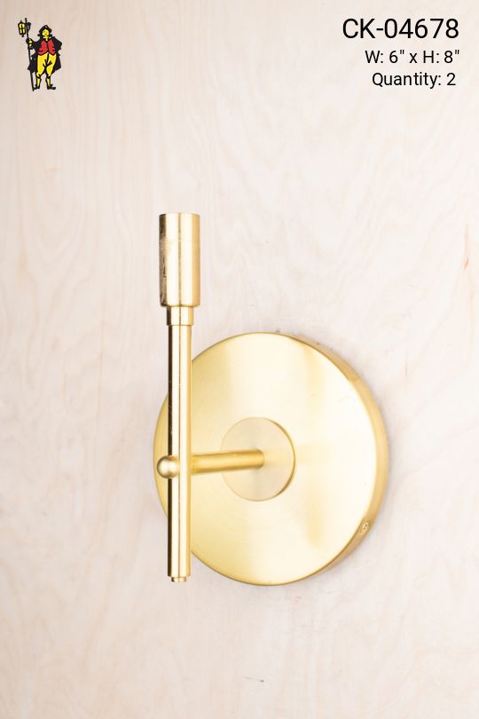 Polished Brass Single Candle Wall Sconce