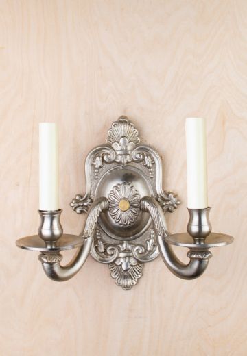 Nickel Two Candle Wall Sconce