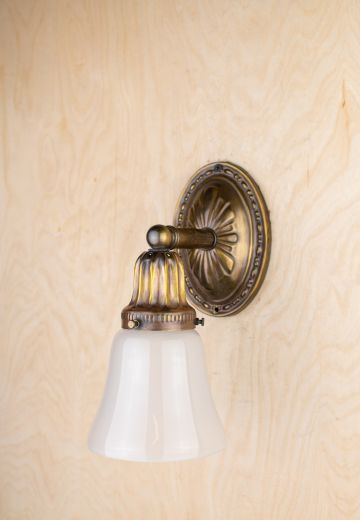 Distressed One Light Brass Wall Sconce (Aged/Painted)