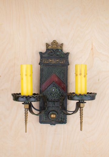 Gothic Two Candle Wall Sconce