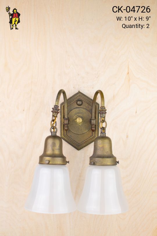 Two Hanging Light Wall Sconce