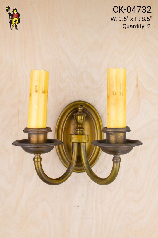 Traditional Two Candle Wall Sconce