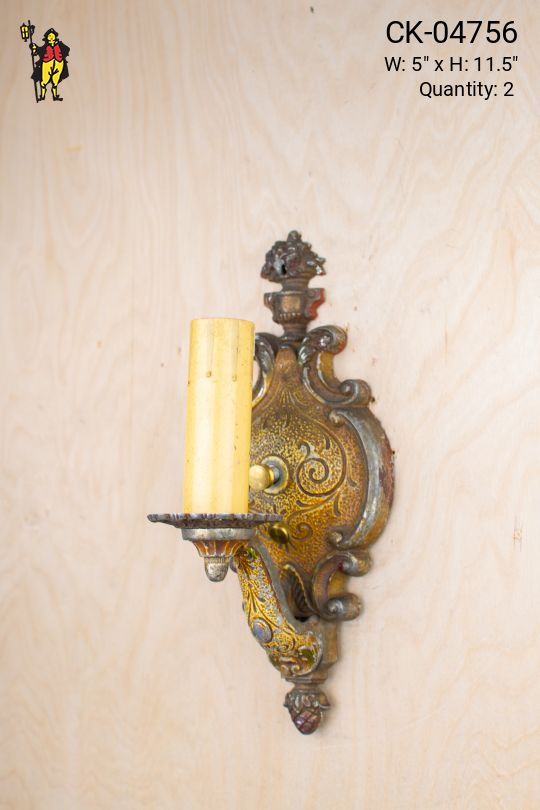 Gothic Single Candle Wall Scone