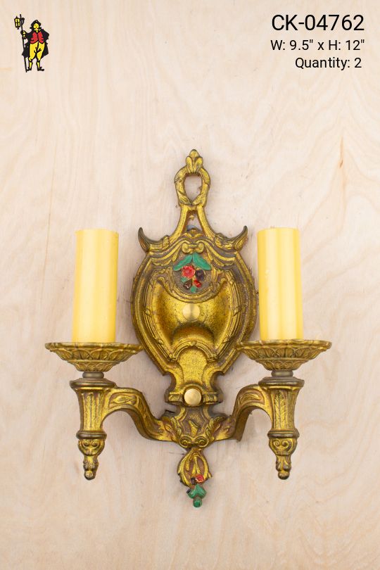 Gothic Two Candle Wall Sconce
