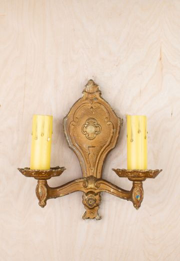 Art Deco Two Candle Wall Sconce
