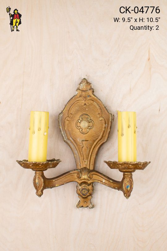 Art Deco Two Candle Wall Sconce