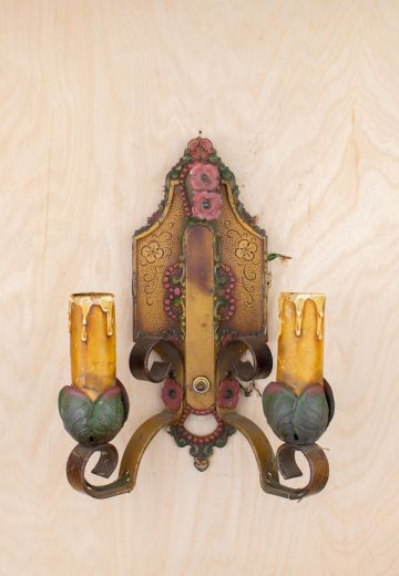 Gothic Two Drip Candle Wall Sconce