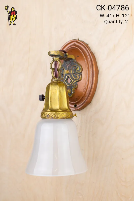 Glass Pendant Brass Wall Sconce