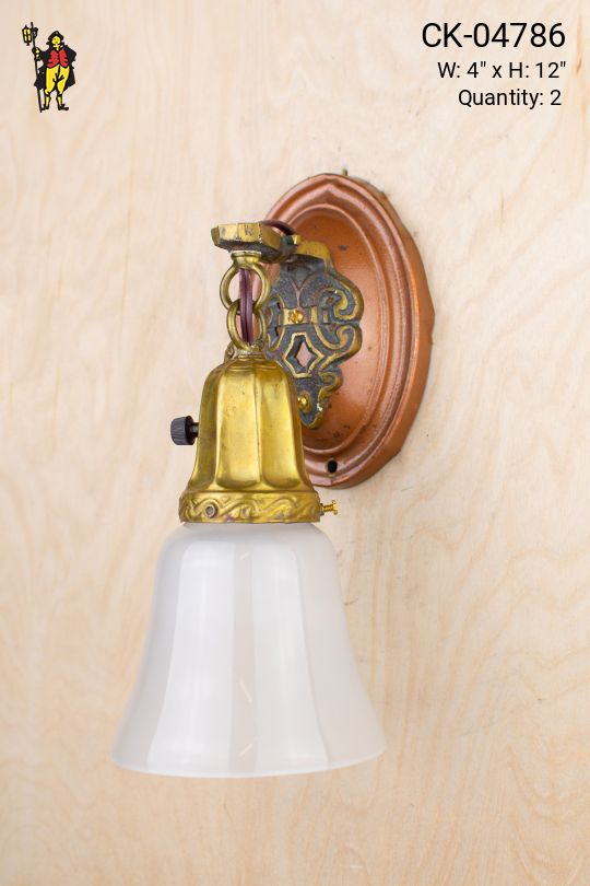 Glass Pendant Brass Wall Sconce