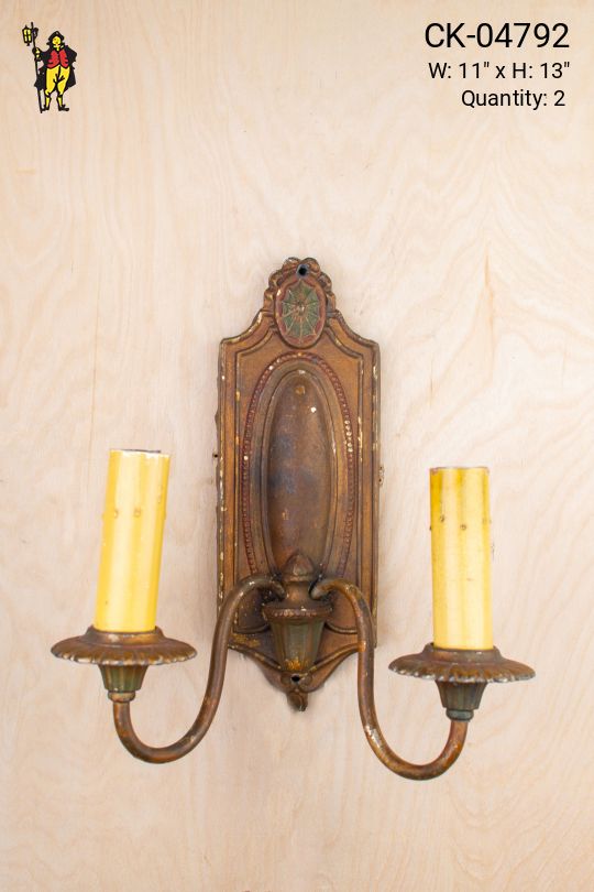 Distressed Deco Twp Candle Wall Sconce