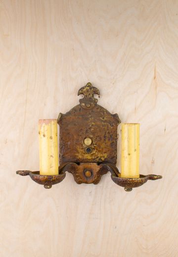 Two Candle Gothic Wall Sconce