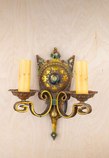 Gothic Two Candle Wall Sconce