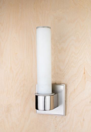 Modern Wall Sconce w/Frosted Glass Shade