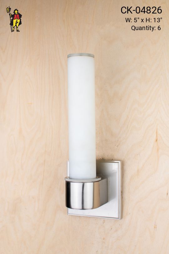 Modern Wall Sconce w/Frosted Glass Shade