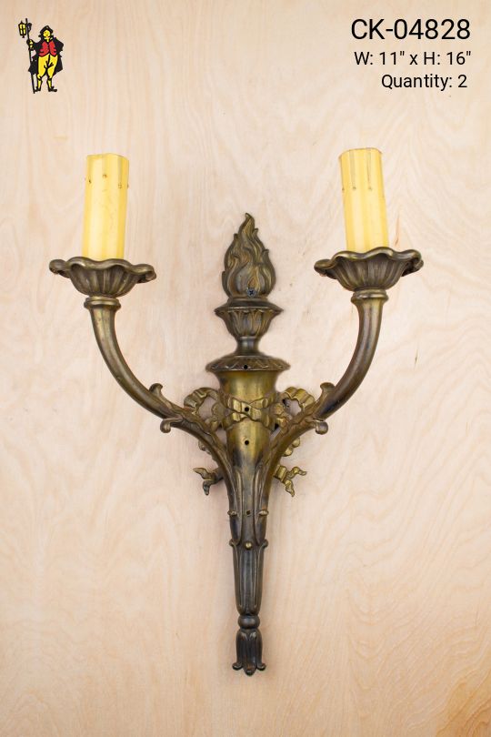 Gothic Two Candle Wall Sconce