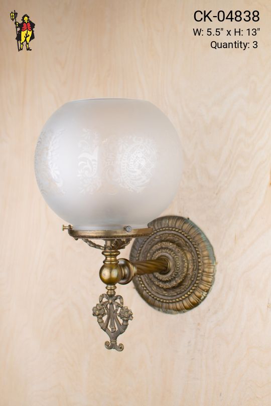 Brass Oil Style Victorian Wall Sconce