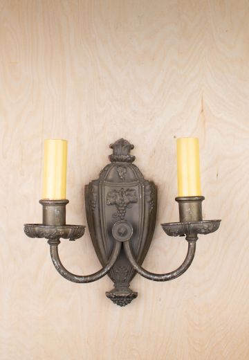 Art Deco Two Candle Wall Sconce