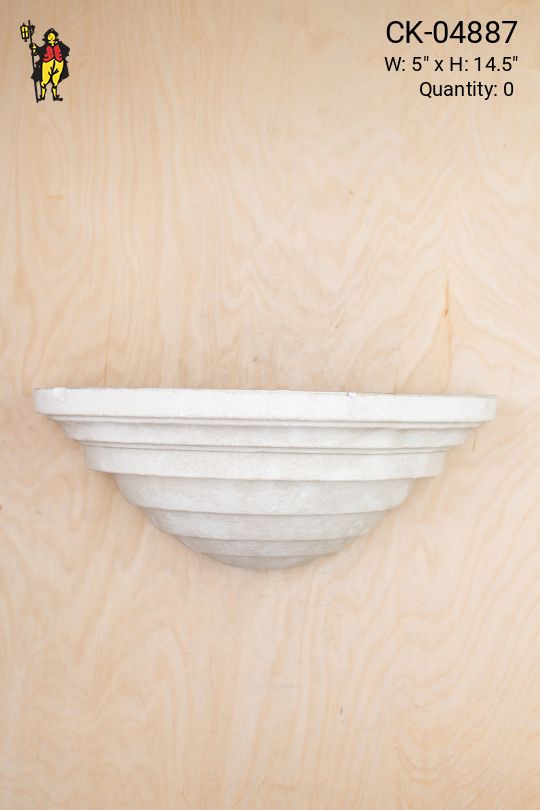 White Ceramic Ring Pocket Sconce