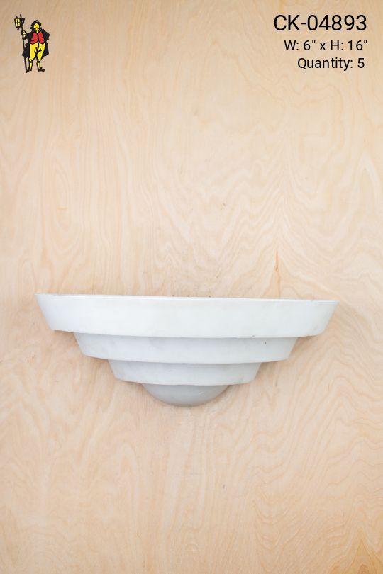 White Ceramic Ring Pocket Sconce