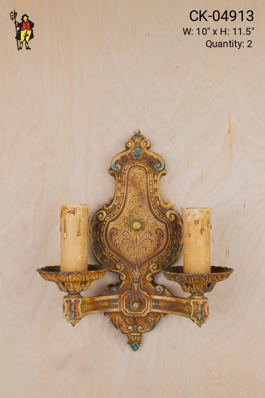 Gothic Two Candle Wall Sconce