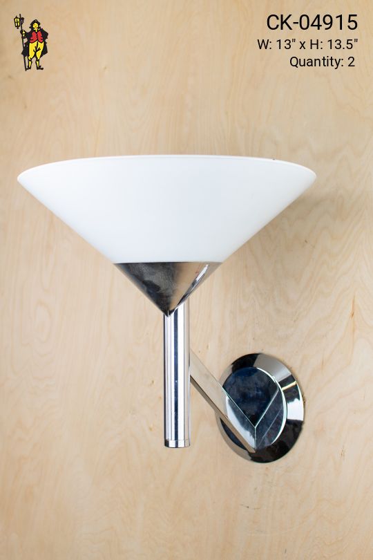 Post Modern Polished Chrome Wall Sconce