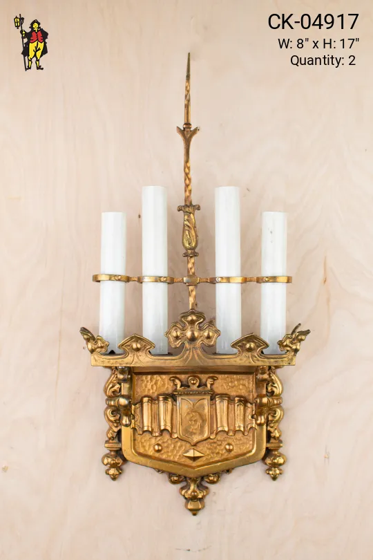 Gothic Four Light Wall Sconce