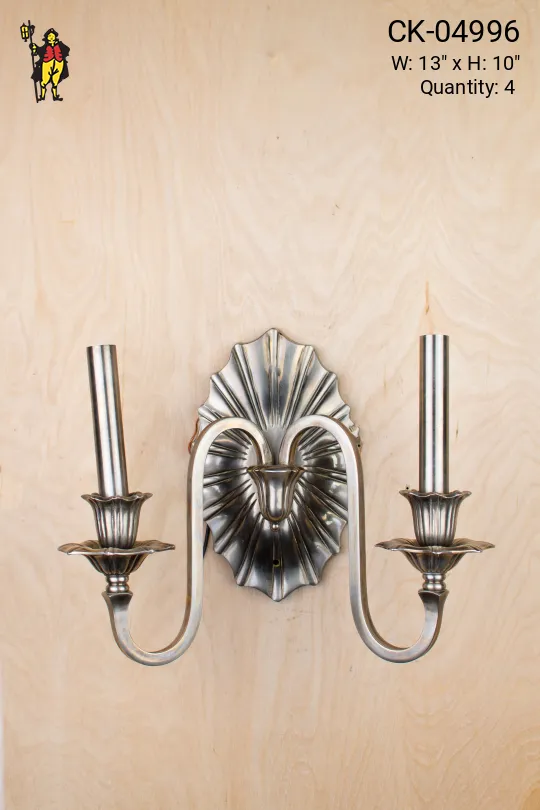 Art Deco Two Candle Wall Sconce