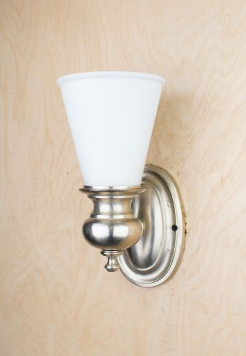 Nickel Single Light Wall Sconce